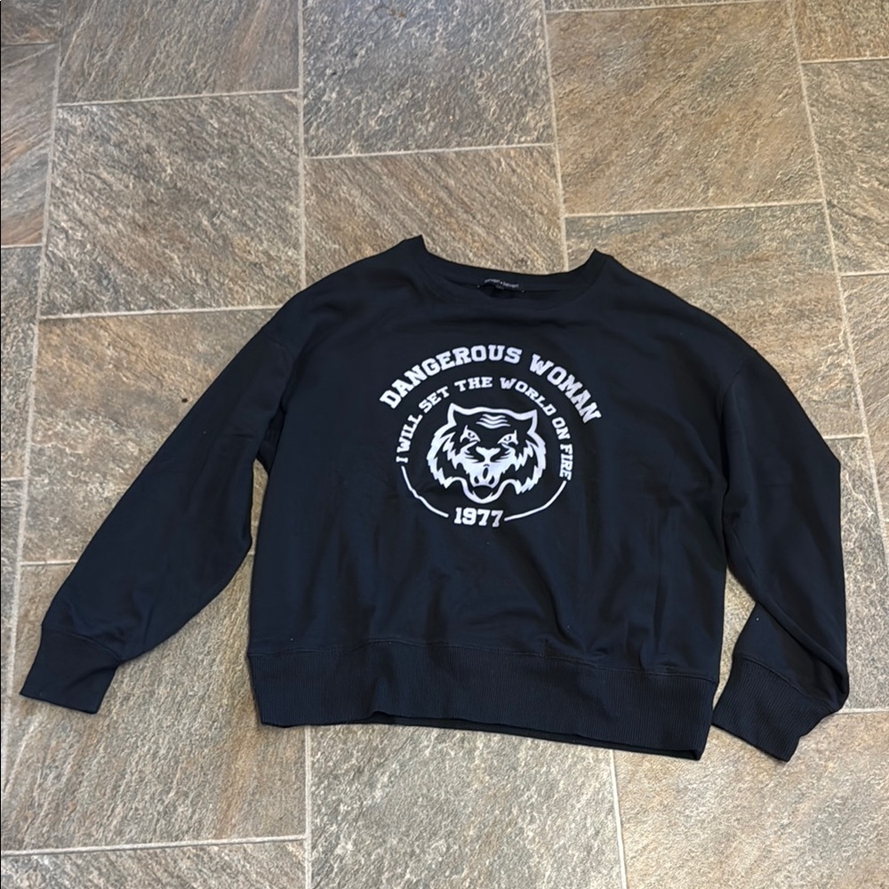 Black Graphic Womens Sweater